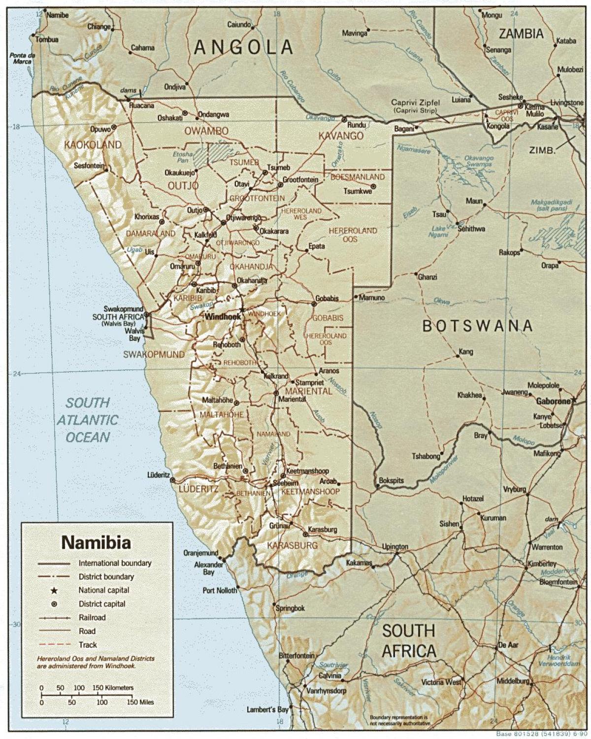 Mappa della Namibia farm