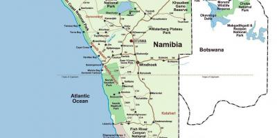 Mappa della Namibia