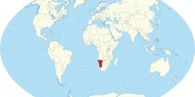 Namibia posizione sulla mappa del mondo